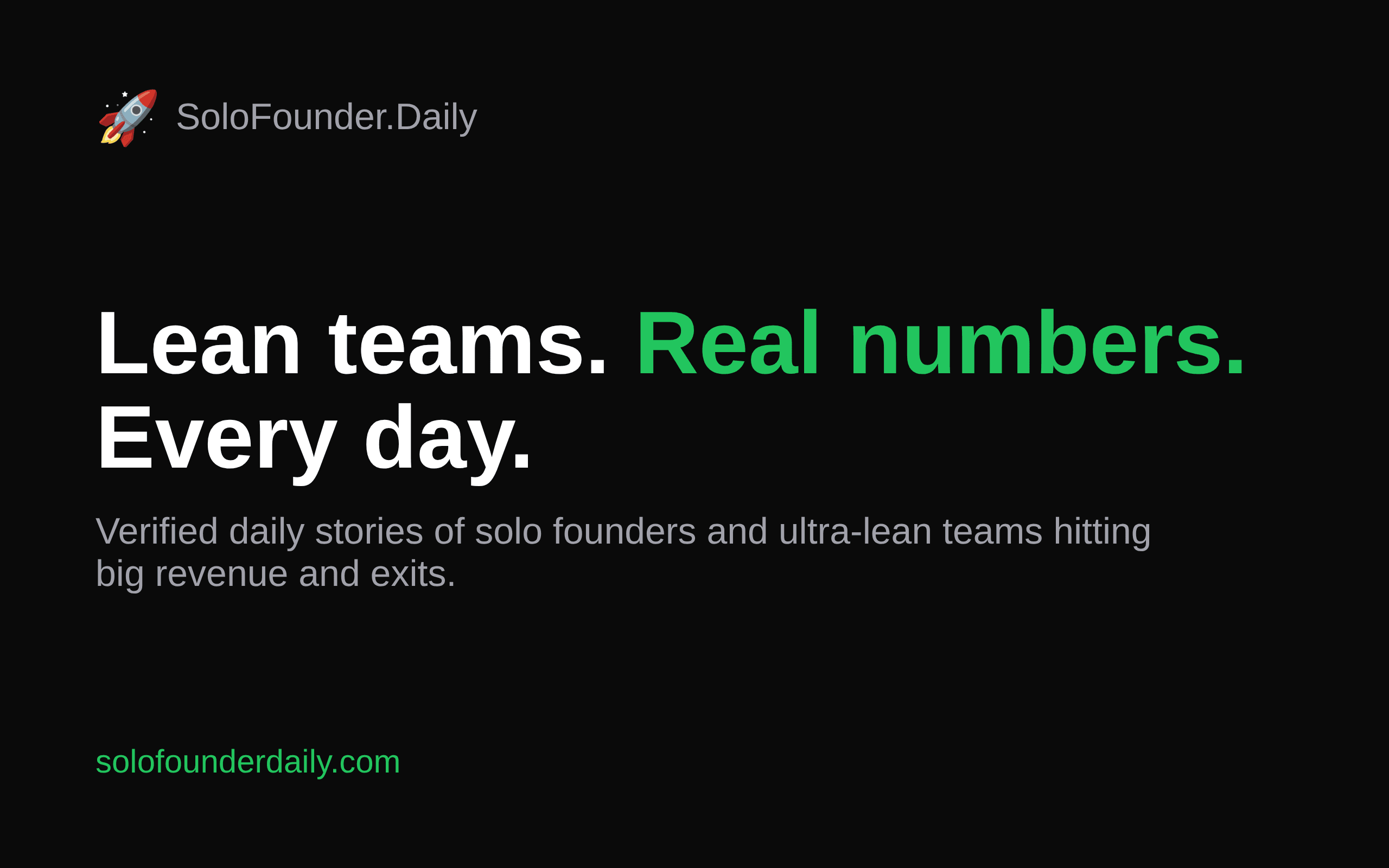 SoloFounderDaily.com project screenshot
